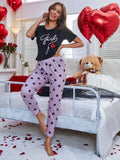 Polka Chic – Black Girl Printed Pajama Set