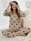 Midnight Mocha – Heart Print Nightwear