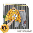 Yellow Bears Print Sweatshirt With Trouser Tracksuit For Kids (SP-B1)