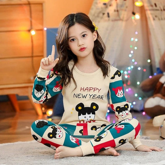 Happy New Year Kids Night Dress For Girls and Boys (1 Pcs) (SP-116)