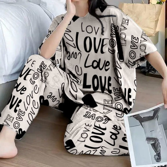 Wrapped in Love – Heart Pattern Nightwear