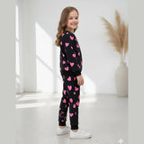 Black Kitty Kids Fleece Track suit