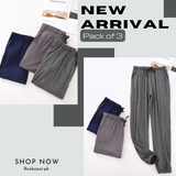 Pack of 3 Plain Pajamas For Ladies (RB-765)