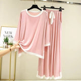 Pink Plain Tshirt with Flapper Style Trouser The Ultimate Dream wear Suit