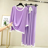 Purple Round Neck Flapper Style The Ultimate Dream Wear Sleep Suit