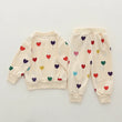 All-Over Hearts Printed Sweatshirt Tracksuit (RO-03)