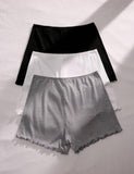 Pack Of 3 Plain Frills style Shorts For Ladies – Comfortable & Stylish Everyday Wear