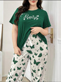 Dark Green Butterfly Printed T-Shirt with Butterfly printed trouser– Soft Feel, Cute Vibe