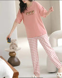 Pink Lovely 3 Bears Print Half Sleeves – Soft Feel, Cute Vibe