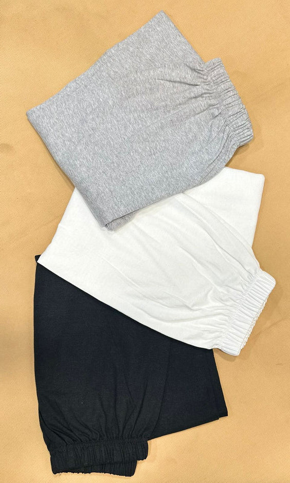 Pack of 3 Women's Loose Plain Plazo Pajamas – Comfortable Everyday Wear