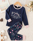 Navy Blue Hippo Printed Kids Night Suit (RB-414)